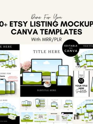Master Resell Rights Mockup | Listing Mockups | PLR Digital Products | PLR + MRR  | Canva Templates | Done For You.